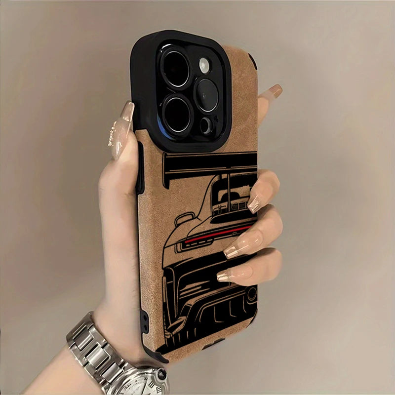 Кейс за iPhone — спортна кола, изкуствена кожа