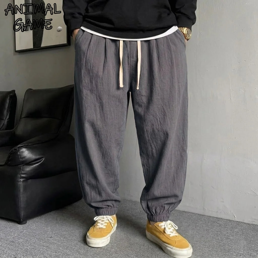 Мъжки джогъри свободна кройка — streetwear Korean