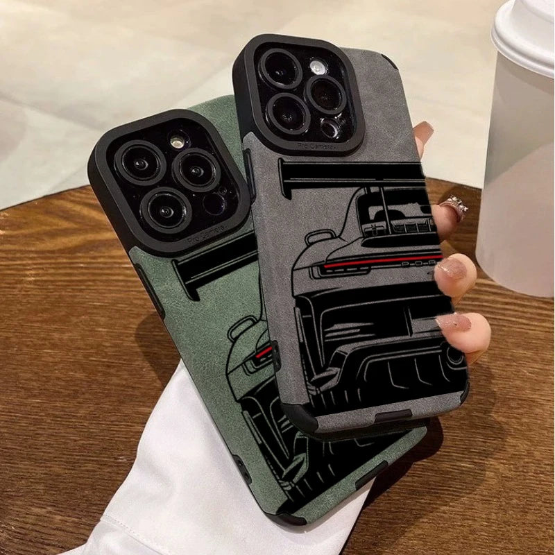 Кейс за iPhone — спортна кола, изкуствена кожа