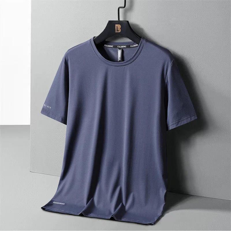 Мъжка тенишка Ice Silk — бързосъхнеща, plus size до 8XL