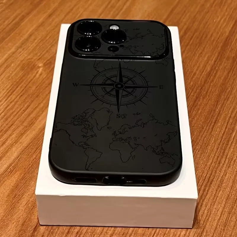 Кейс за iPhone — дизайн компас, силикон