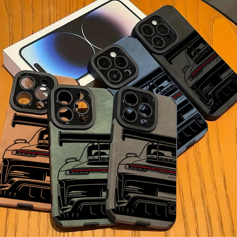 Кейс за iPhone — спортна кола, изкуствена кожа