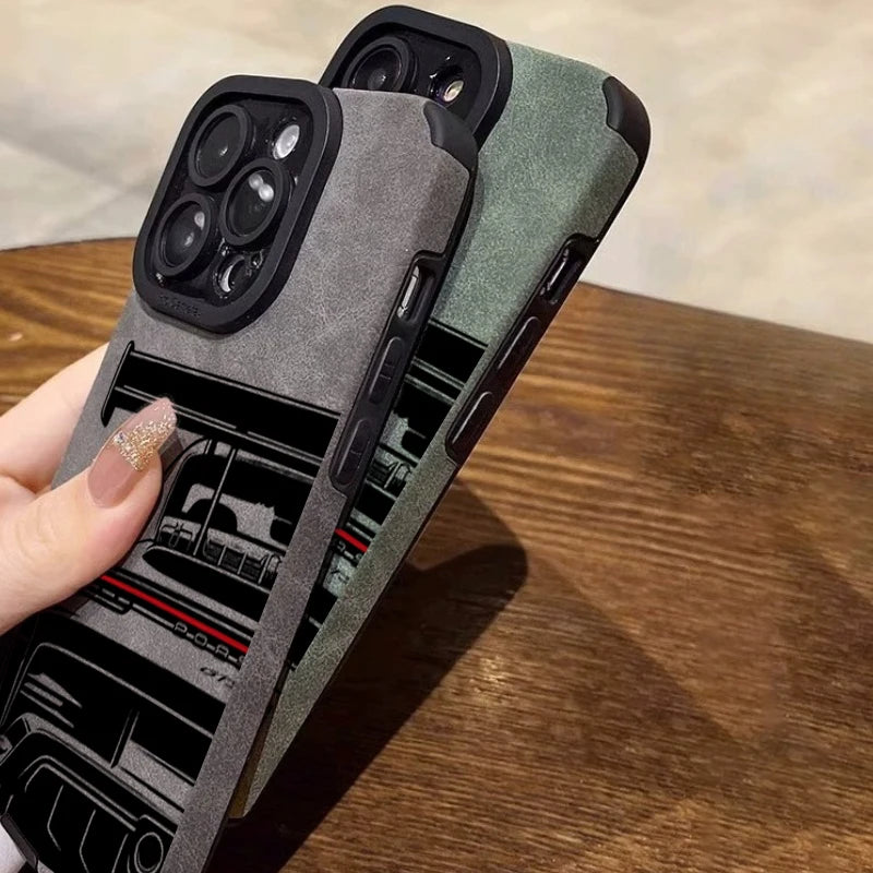 Кейс за iPhone — спортна кола, изкуствена кожа